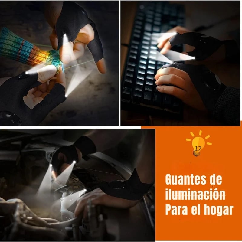 GUANTES CON LINTERNA LED // ENVIO GRATIS