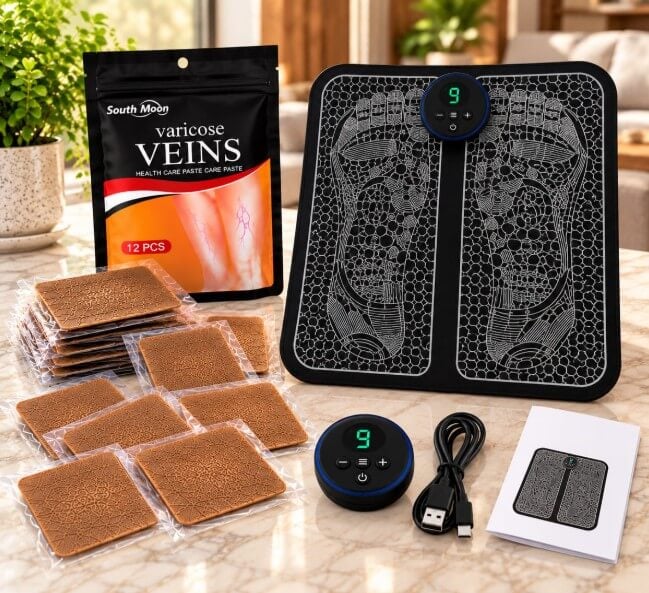 Pack Masajeador Pies + 12 Parches Para Varices