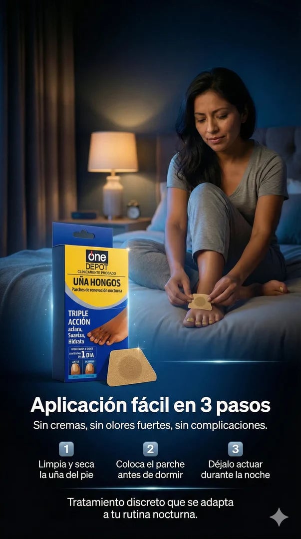 Parches Antihongos para Uñas – Mejora Visiblemente la Salud de tus Uñas Mientras Duermes en 7 días– Tratamiento Fácil, Limpio y Efectivo