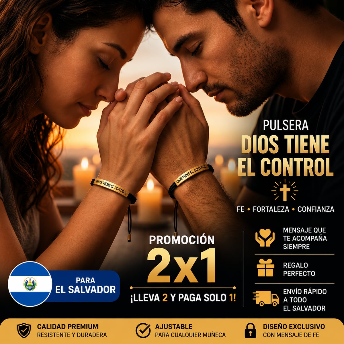 🙏 Dios Tiene El Control 🙏 Pulsera de Fe ❤️