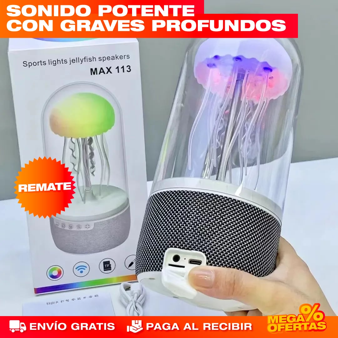 PARLANTE BLUETOOTH LUCES MEDUSA