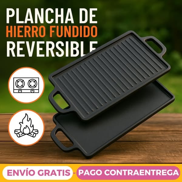 ULTIMAS UNIDADES - 🍖PARRILLA DE HIERRO FUNDIDO🥩 + ENVÍO GRATIS 🎁