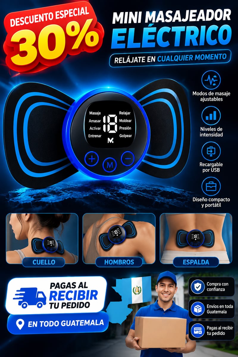 MINI MASAJEADOR MUSCULAR ELÉCTRICO