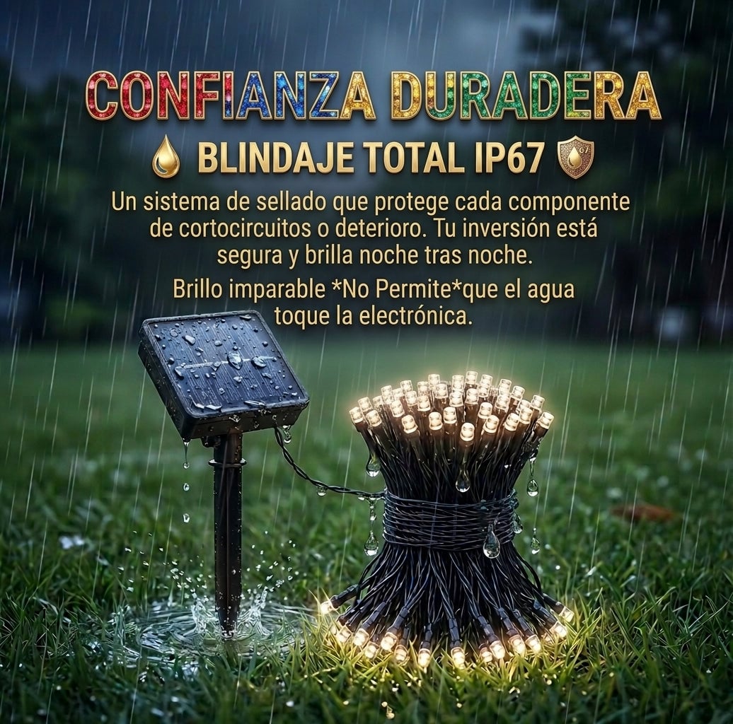 Luces Navideñas con Panel Solar - Envío Gratis🌟