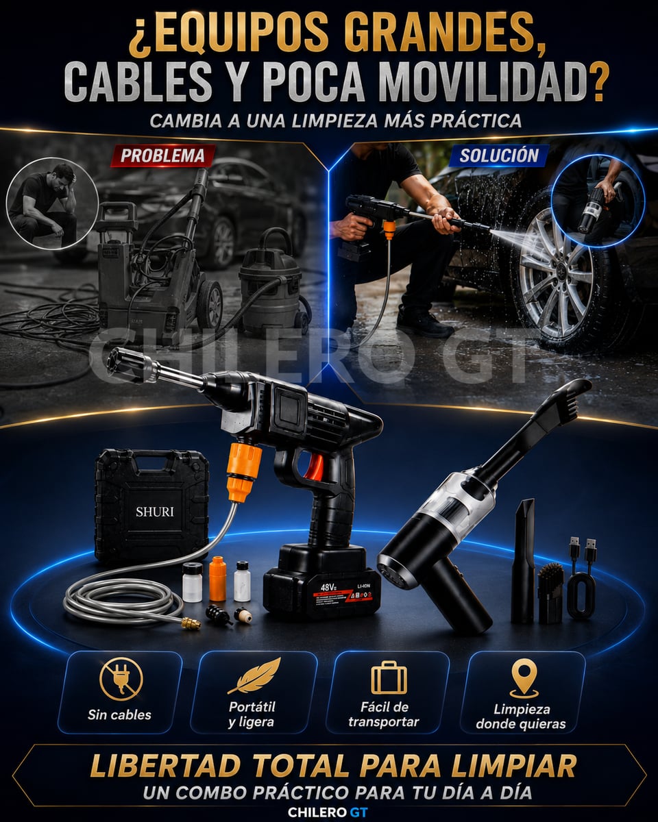 ¡Combo Doble! Hidrolavadora + Aspiradora a un Precio Increíble
