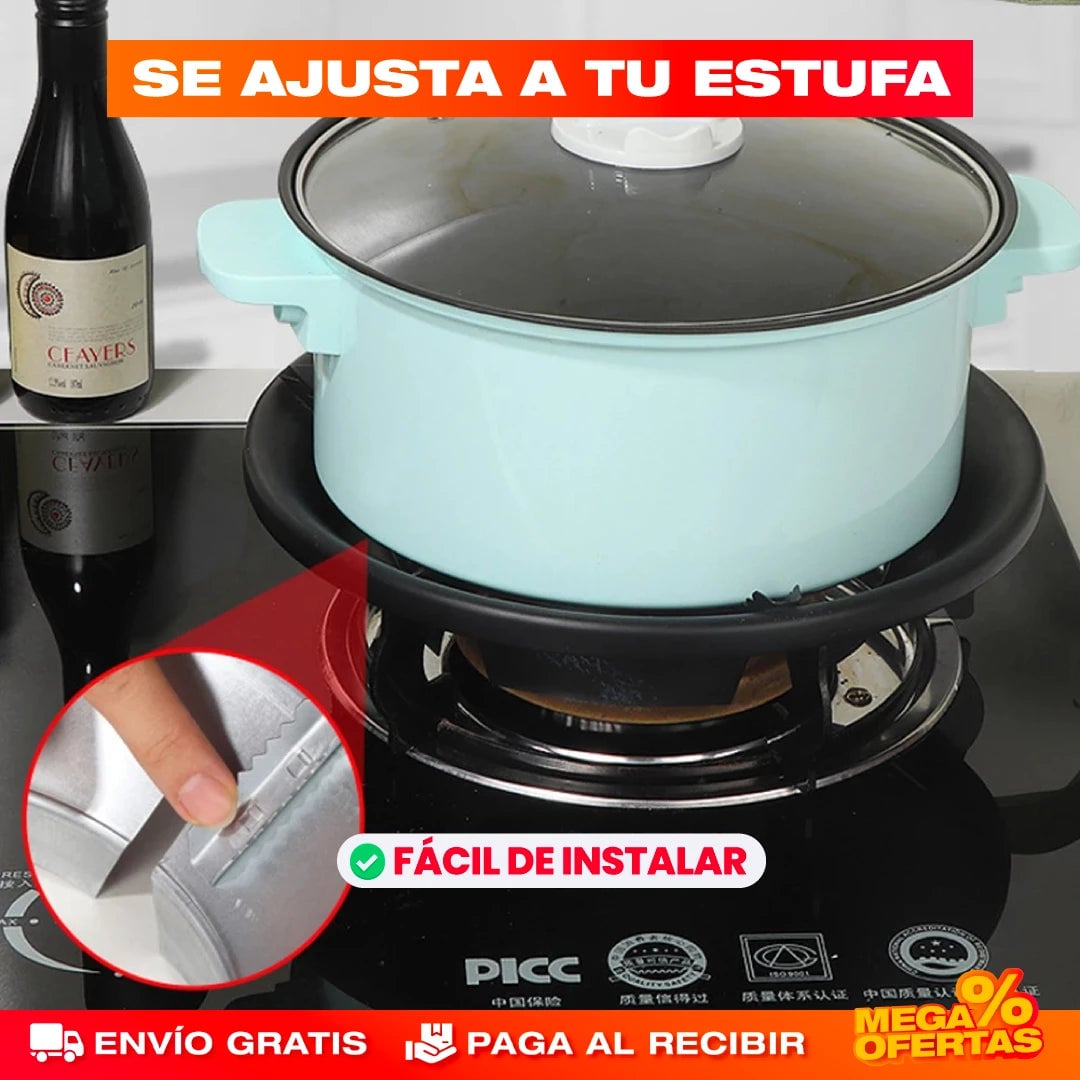 Promo 2x1 Soporte Protector de Llama y Ahorrador de Gas – Cocina Parejo y Gasta Menos Gas
