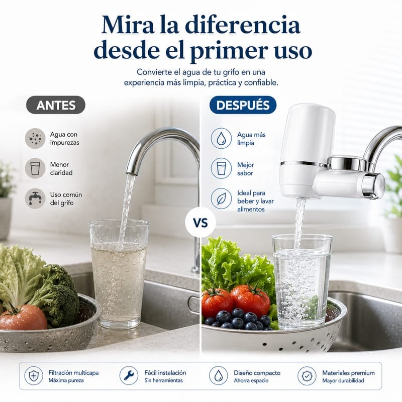 FILTRO PURUFICADOR DE AGUA – Agua Pura del Grifo Sin Comprar Botellones