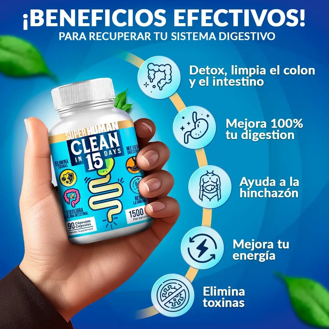 OFERTA 2x1 Clean15™ Limpieza Completa Estomacal en 15 días + Envío Gratis