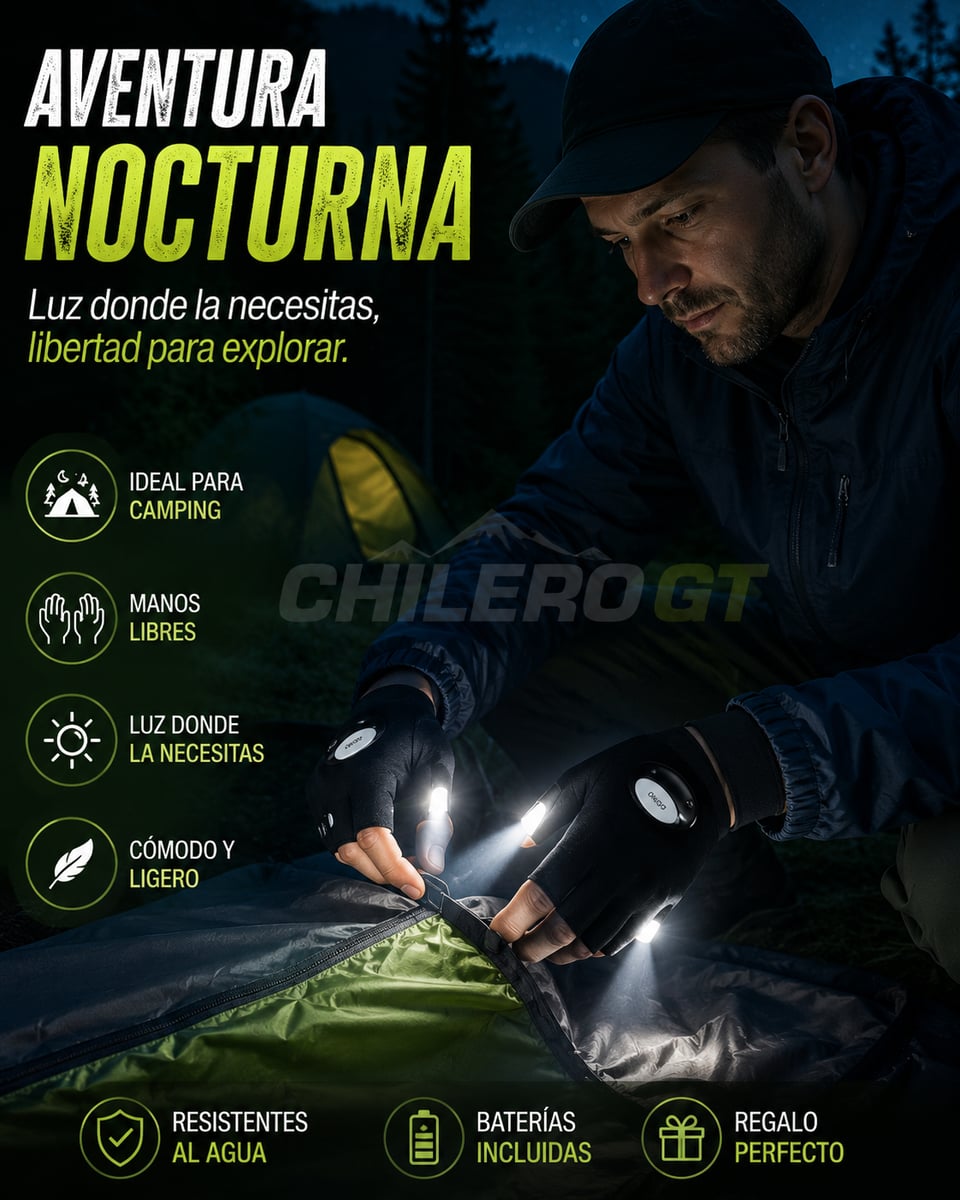 Guantes LED Manos Libres – Ilumina Justo Donde Trabajas