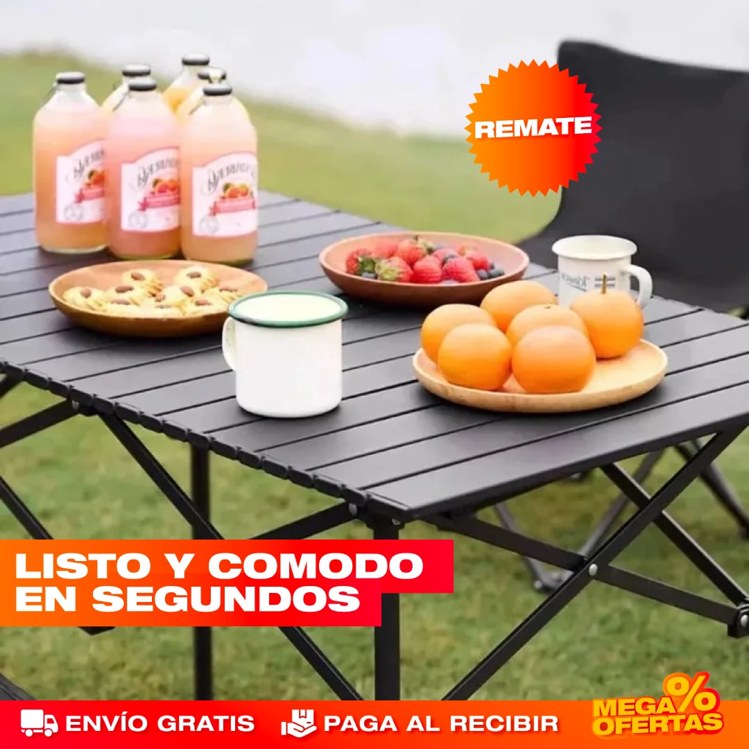 MESA DE CAMPING 4 PUESTOS