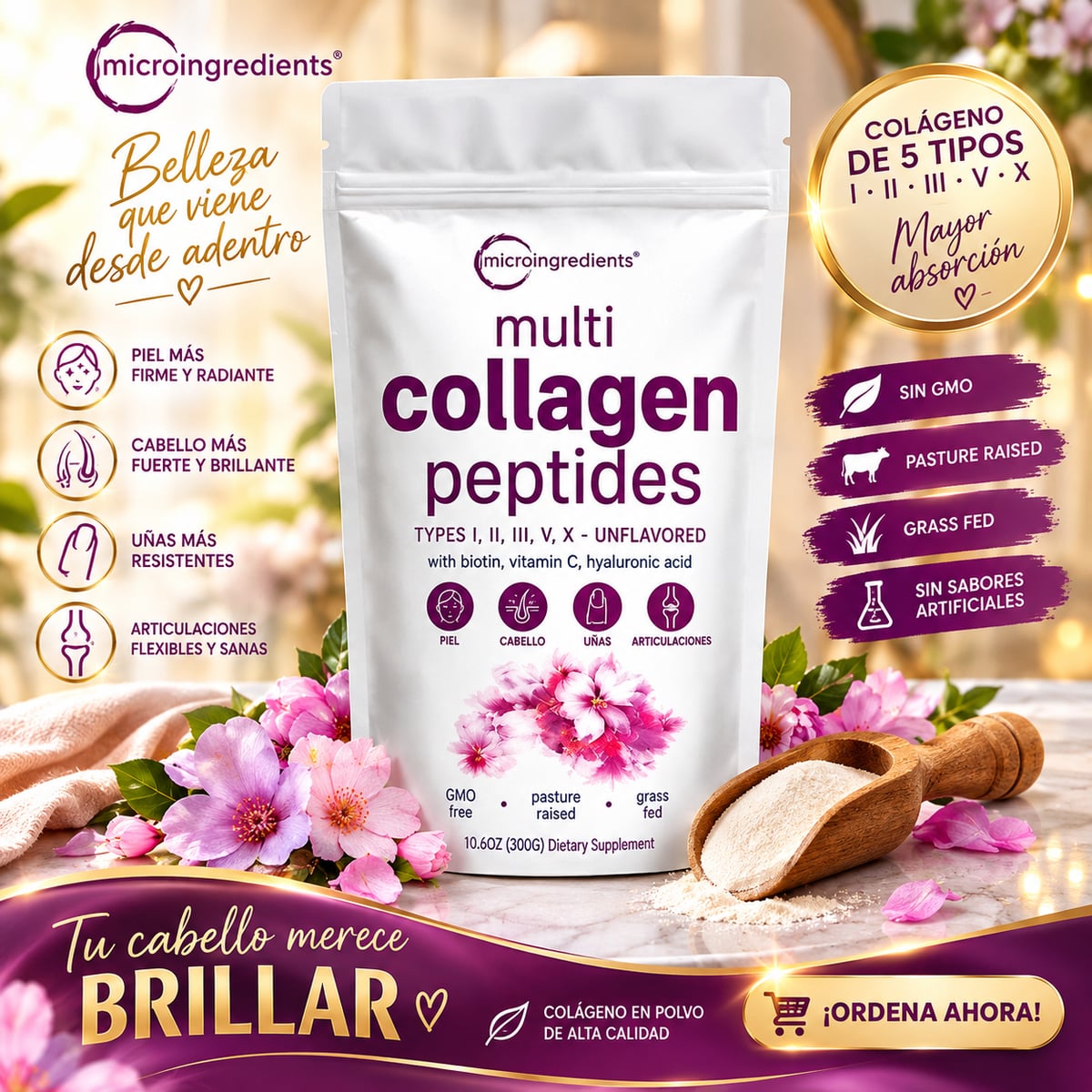 Colágeno Peptides 1 Libra