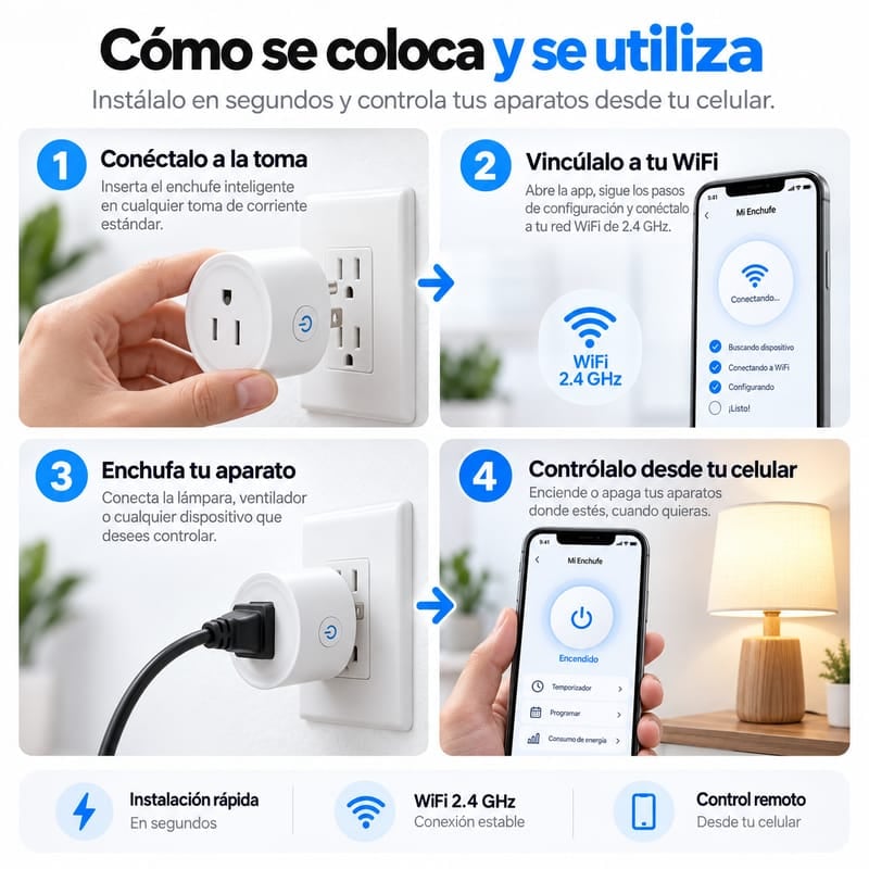 ENCHUFE INTELIGENTE WiFi | CONVIERTE TU HOGAR EN INTELIGENTE