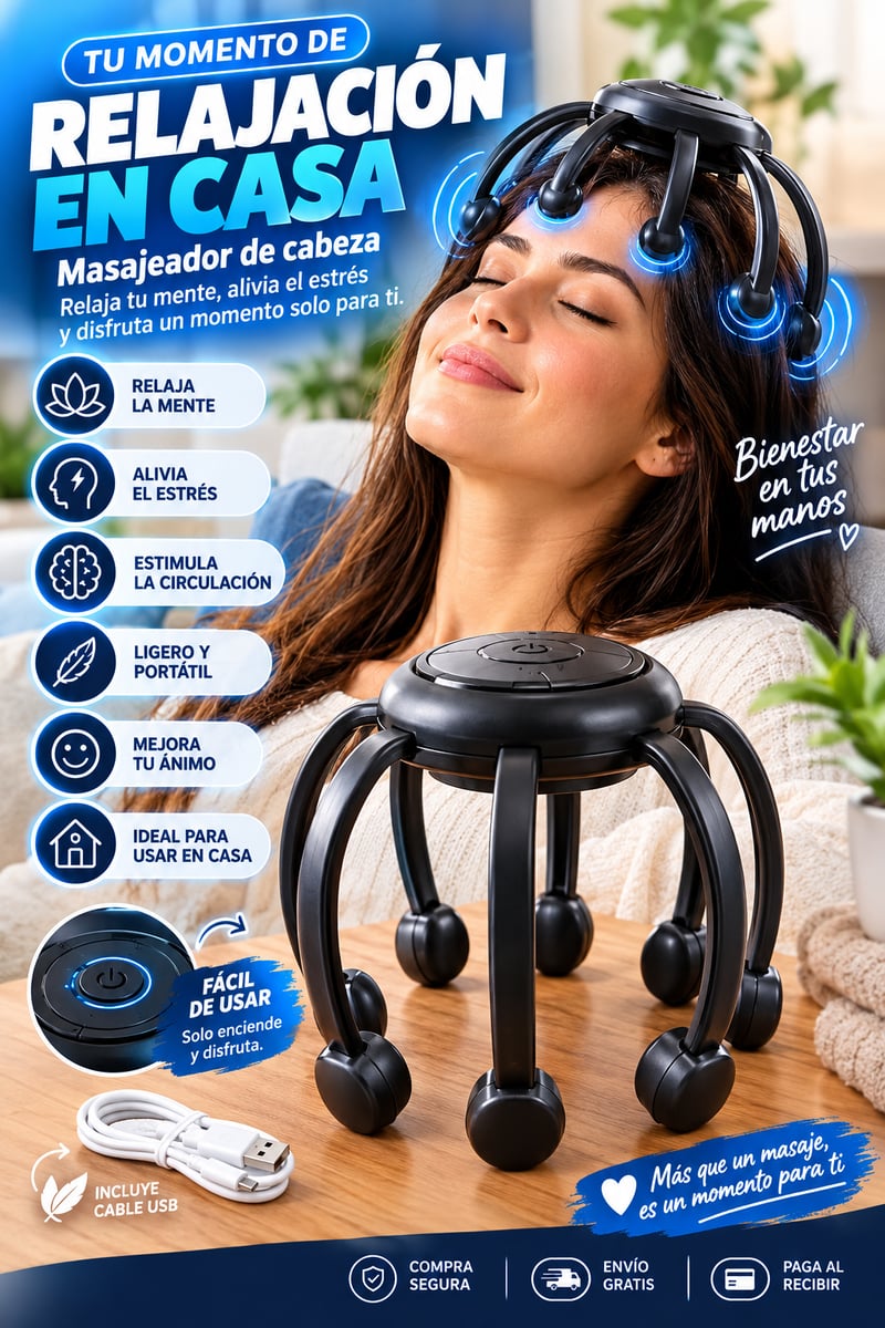 Masajeador de Cabeza ANTI-STRESS. GRAN OFERTA!!!