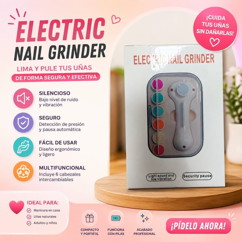 Lima De Uñas Eléctrica Para Bebés Portátil Luz Led A Pila + ENVIO GRATIS