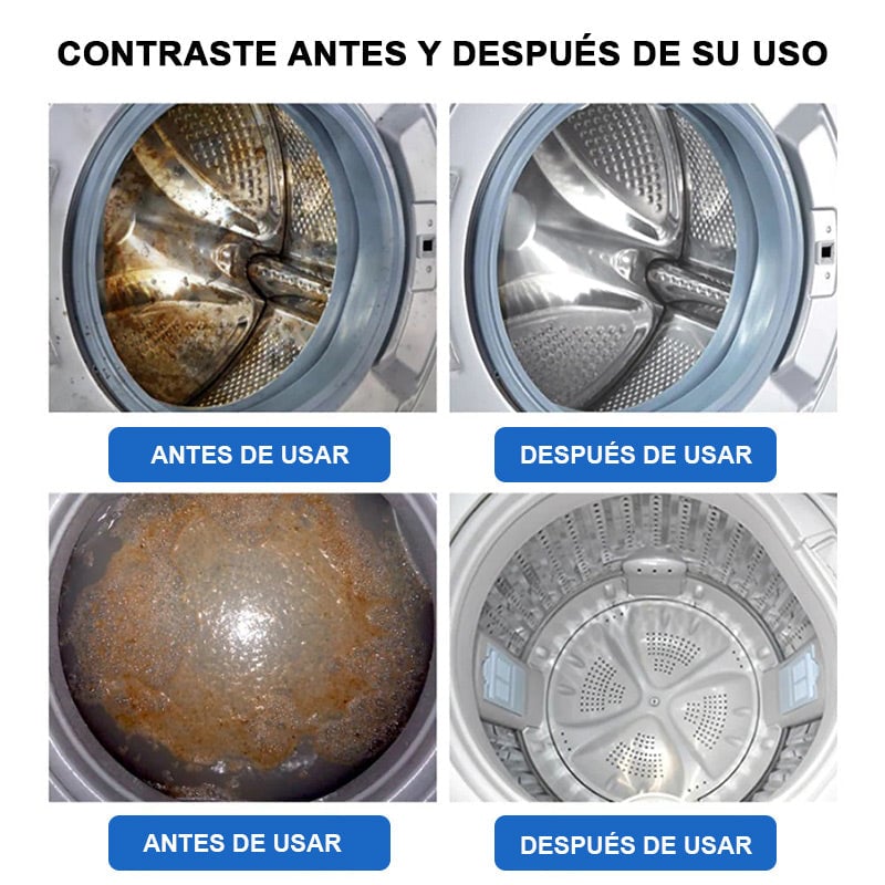 Pack de Patillas Limpia lavadora Presentación de 12 pastillas. Problemas que ayuda a solucionar Lavadora con mal olor