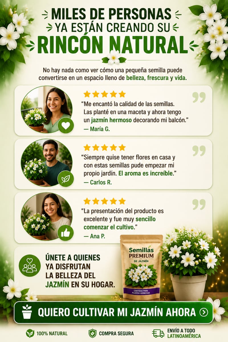 TU PROPIO JARDIN EN CASA - Semillas de Flores de Jazmín + ENVIO GRATIS 🚚