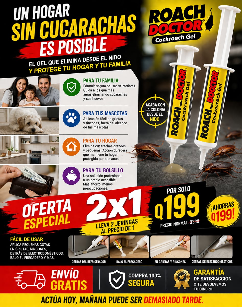 Roach Doctor Cebo Para Eliminar Cucarachas Desde La ¨Raíz¨+Mas Envio Gratis