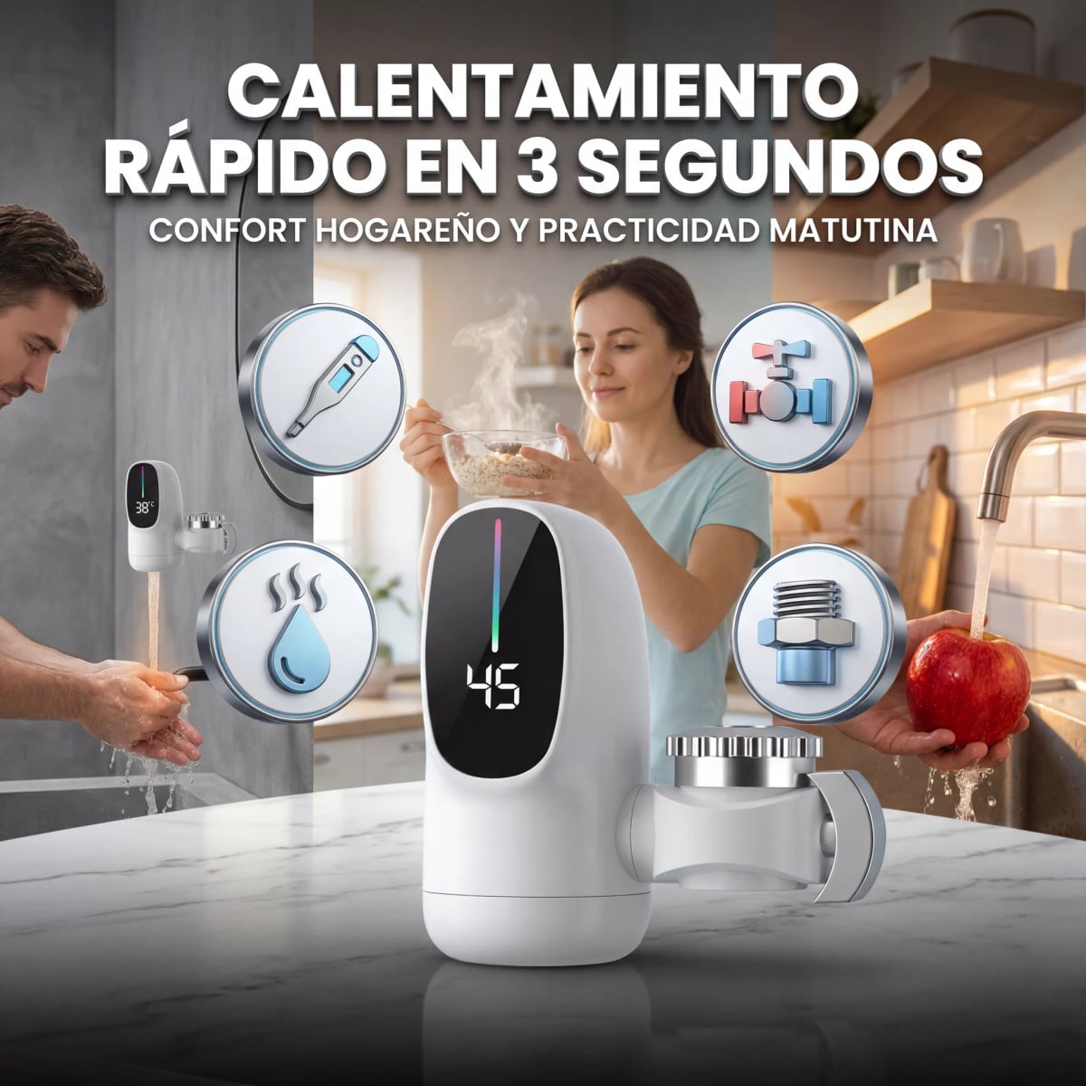 AquaHeat® — Agua caliente en 5 segundos