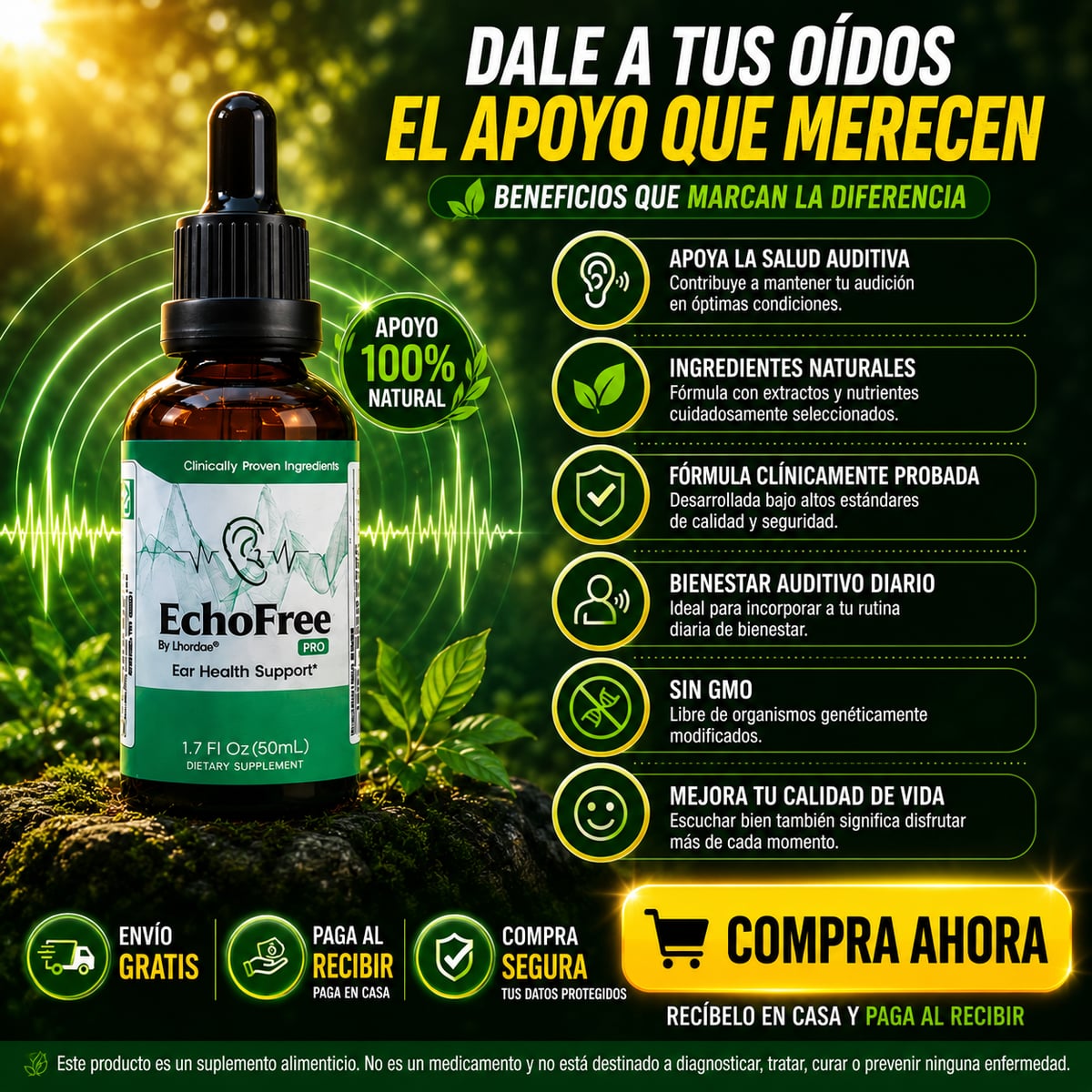 EchoFree™ La solución definitiva a los ruidos en tus oídos👂👂