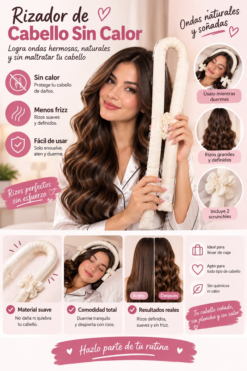Rizador de Cabello Sin Calor de Satén