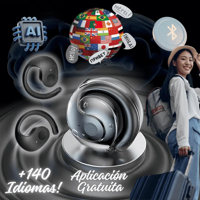 TalkMaster® Auriculares Traductor de +140 Idiomas licencia QR Original