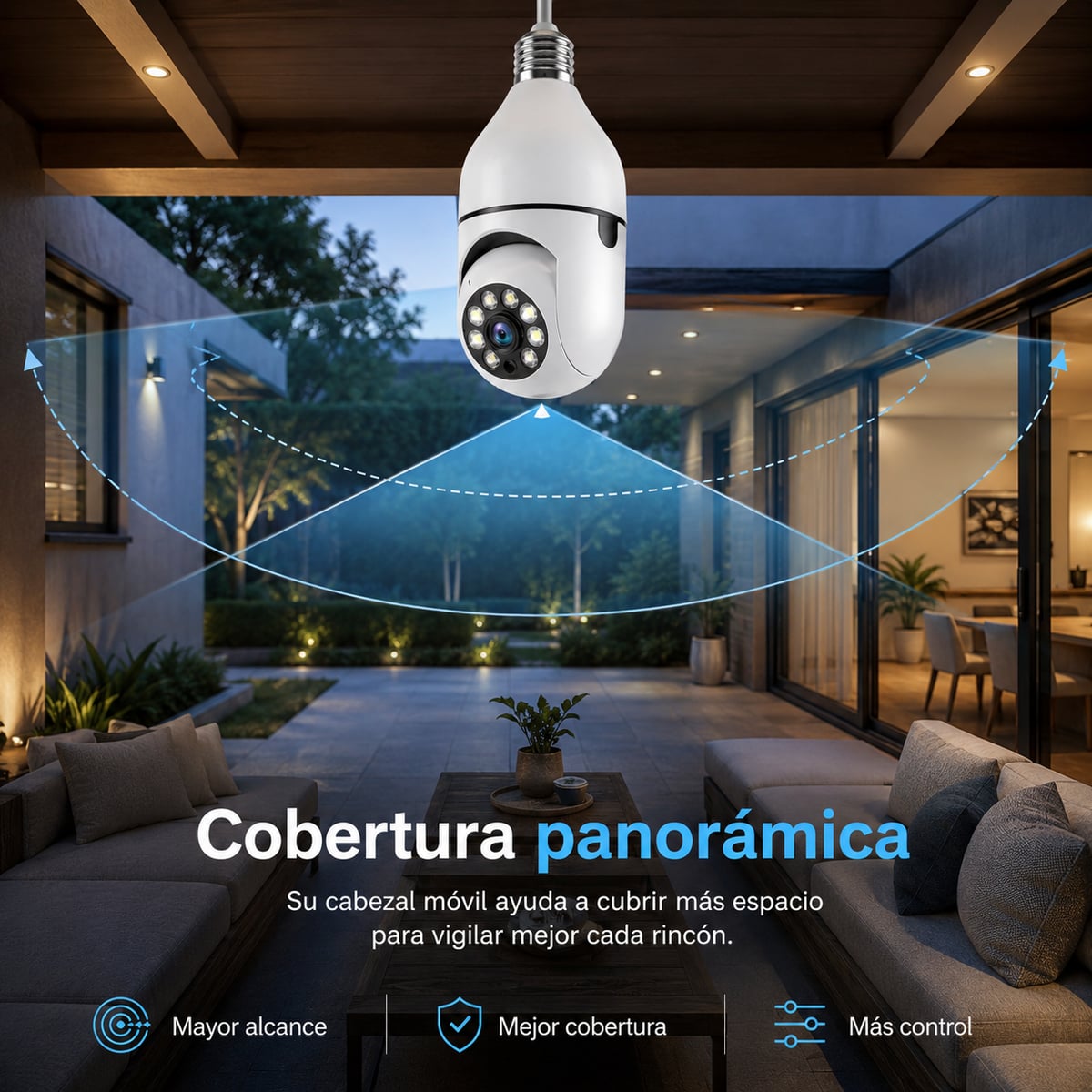 VigiLuz 360™ – Cámara de Seguridad Inteligente Tipo Bombillo