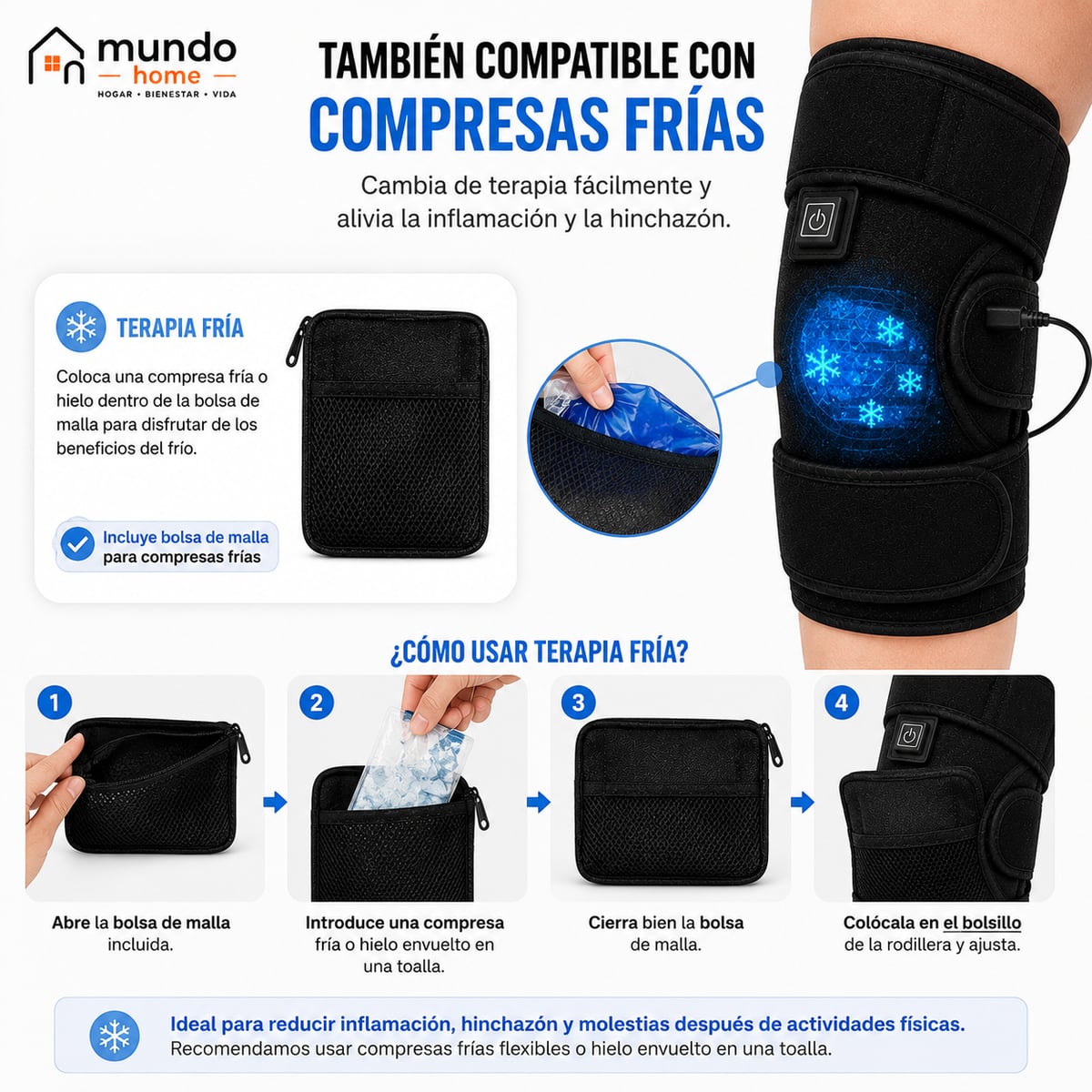Rodillera Térmica con Soporte y Compresión