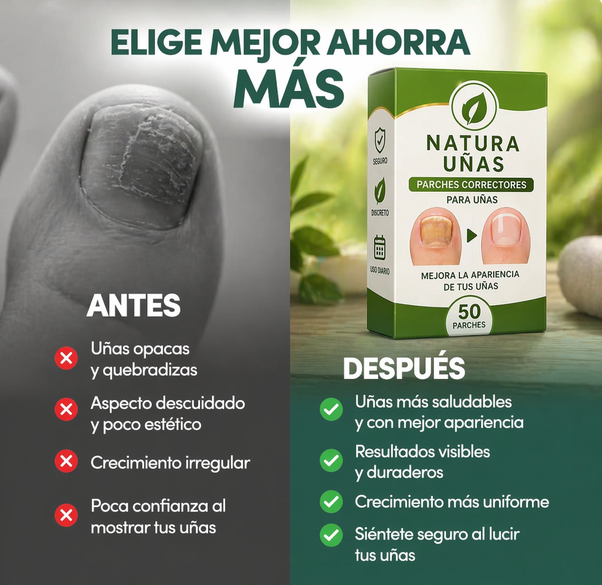 Parches para recuperar tus Uñas 50pcs