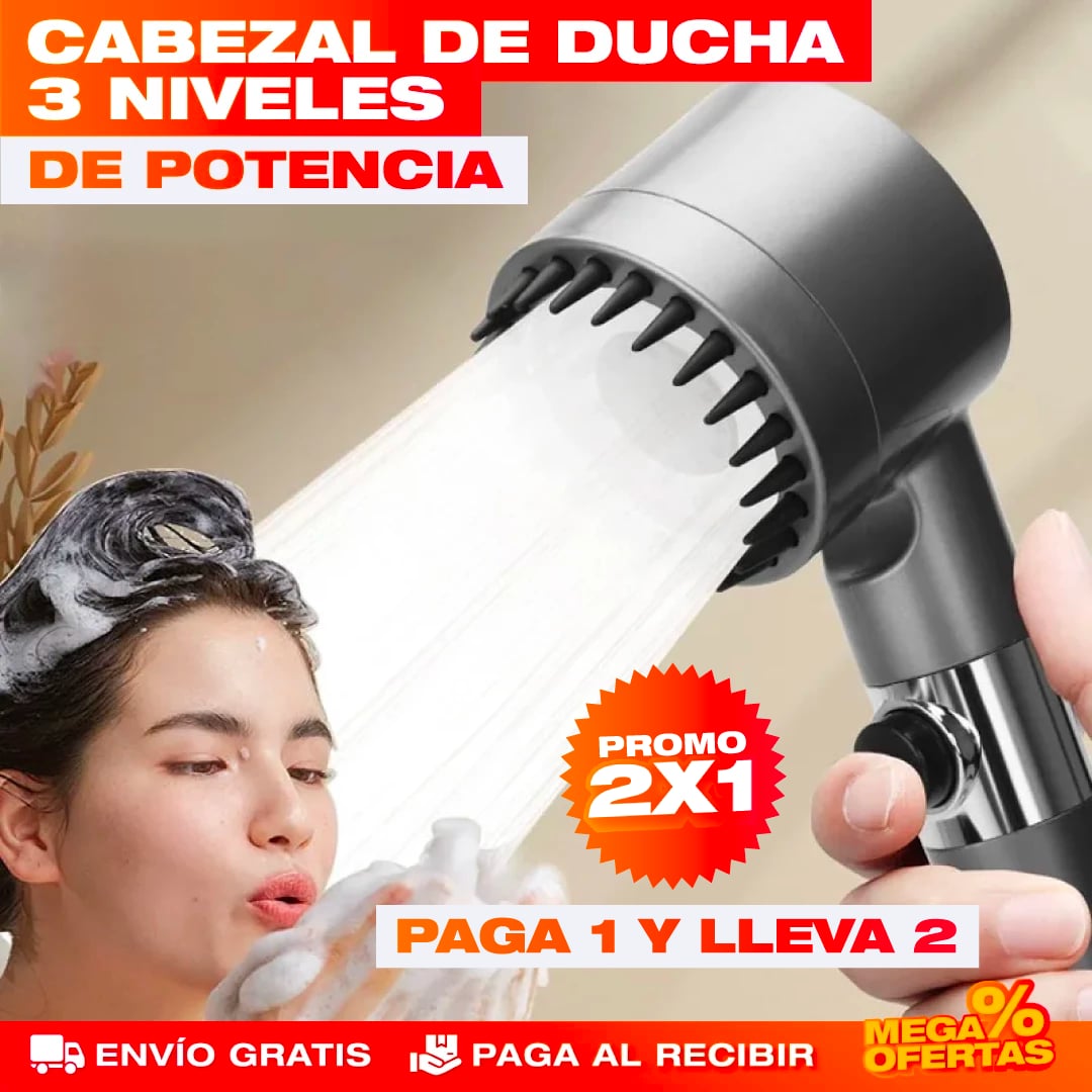 PROMO X2 Cabezal de Ducha Potente y Ahorrador – Más Presión y Menos Factura de Agua