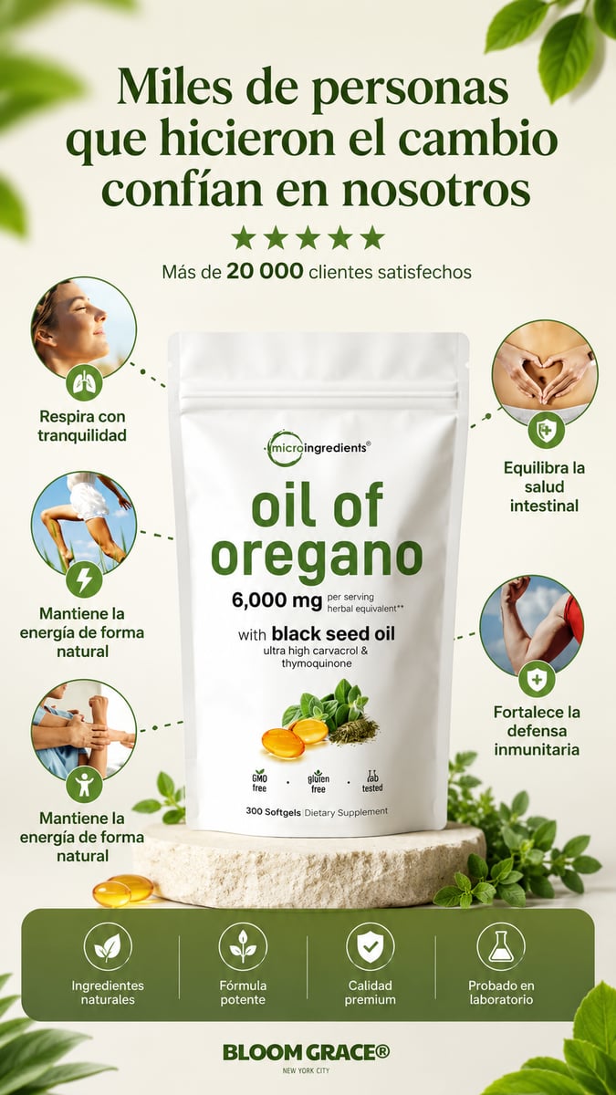Aceite de Orégano + Semilla Negra | Capsulas Blandas