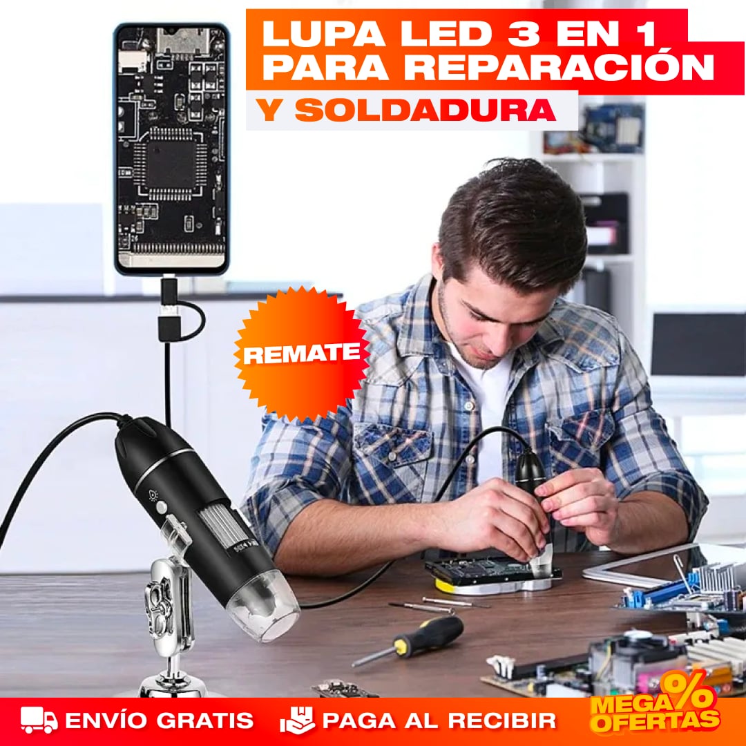 MICROSCÓPIO DIGITAL 1600X USB