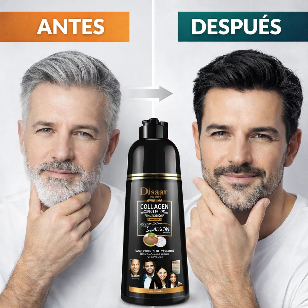 Rejuvenece tu cabello al instante Shampoo cubridor de cana.