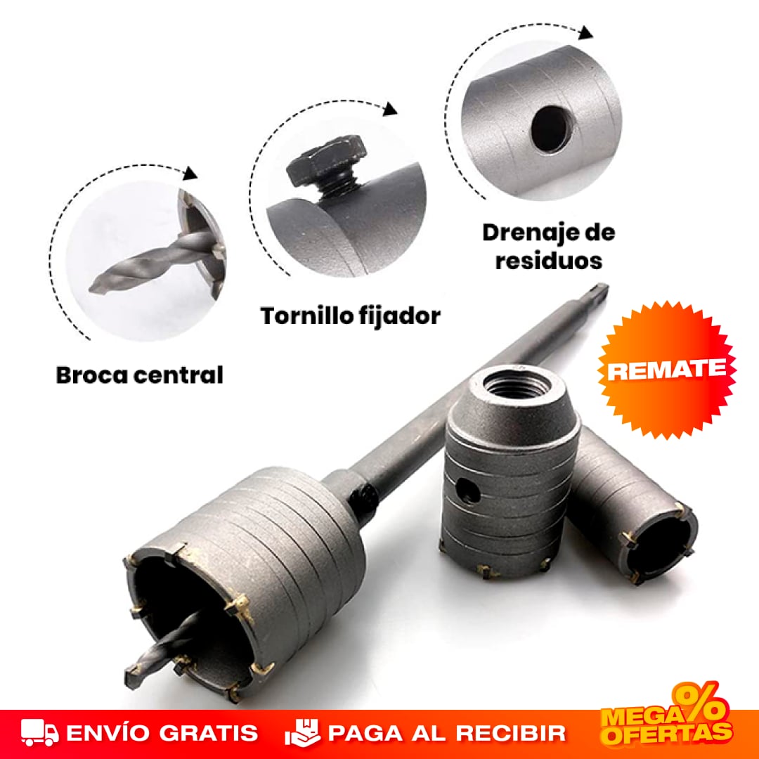 SET 5 PIEZAS BROCAS DE SIERRA PARA CONCRETO