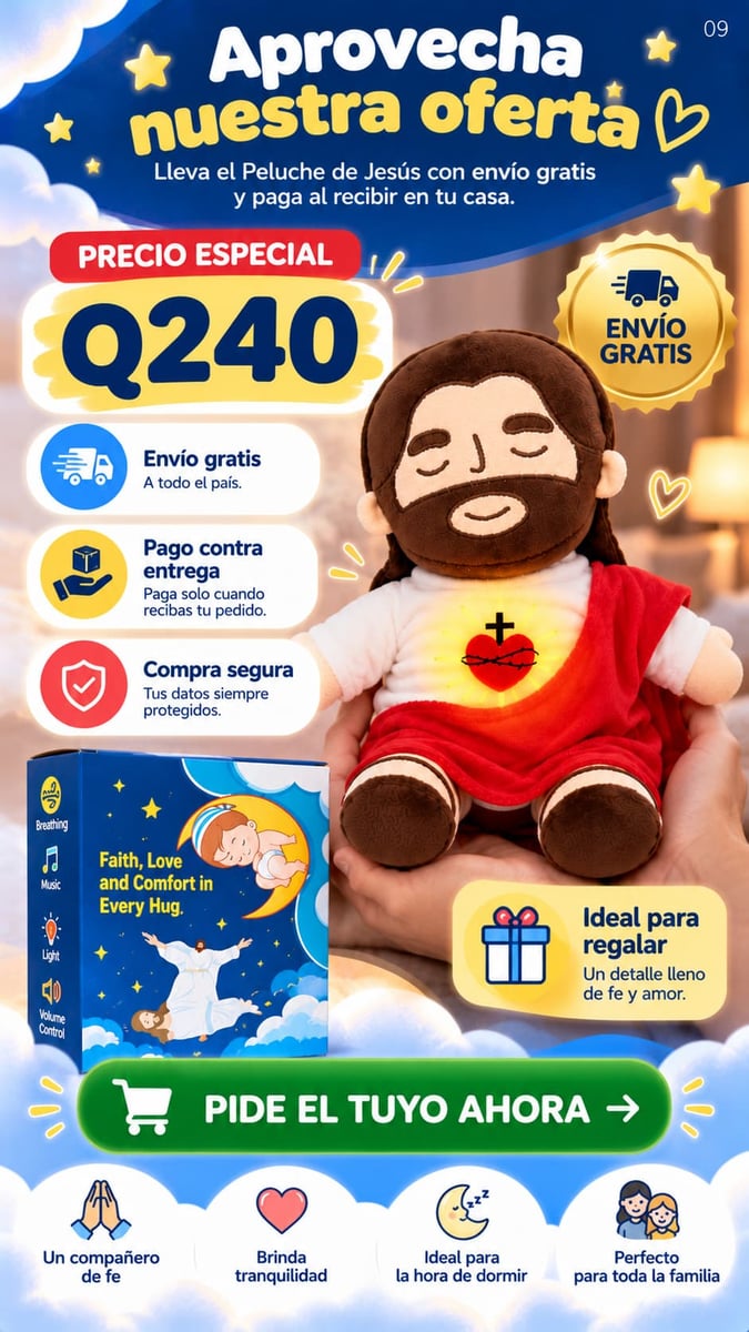 Peluche de jesus que respira