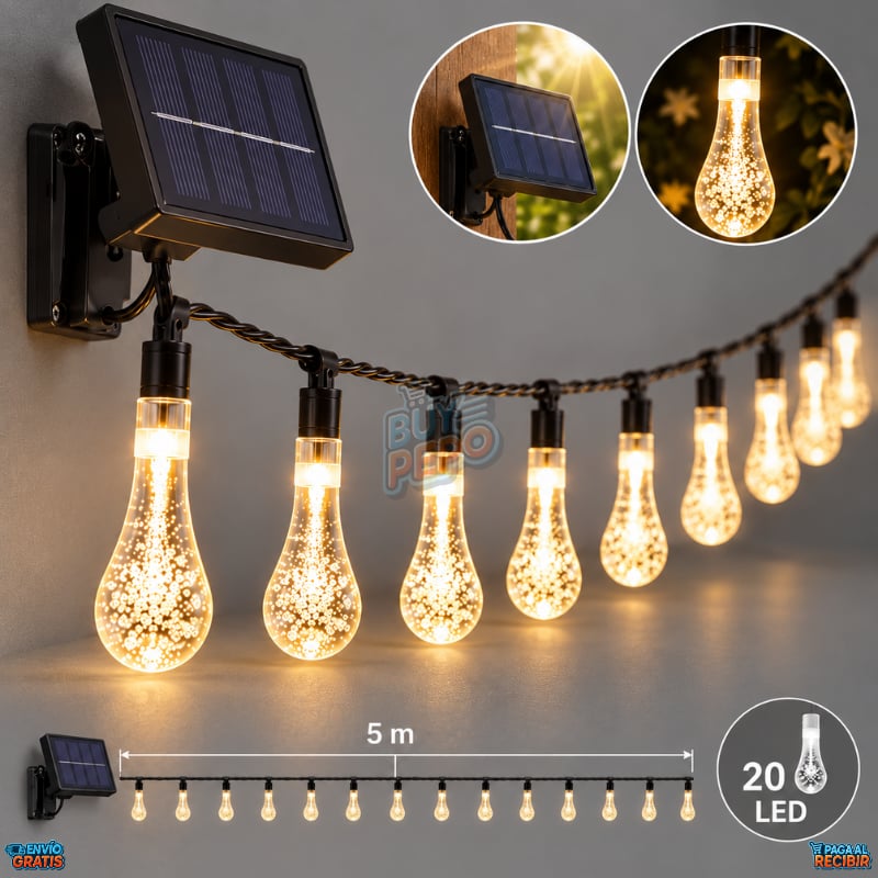 20 LUCES FORMA DE GOTA LED 2X1 -Ilumina tu Exterior Automáticamente