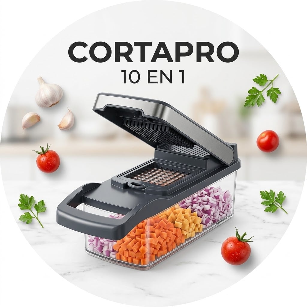 CortaPro™ 10 en 1 El cortador multifunción que transforma tu cocina.