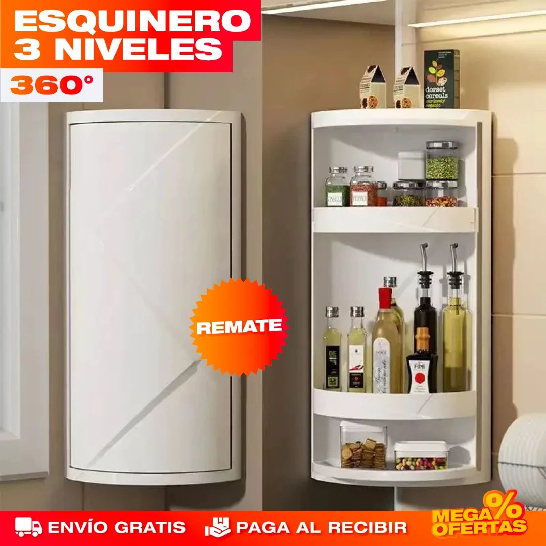 PROMO LIQUIDACIÓN ESQUINERO ORGANIZADOR GIRATORIO 360°