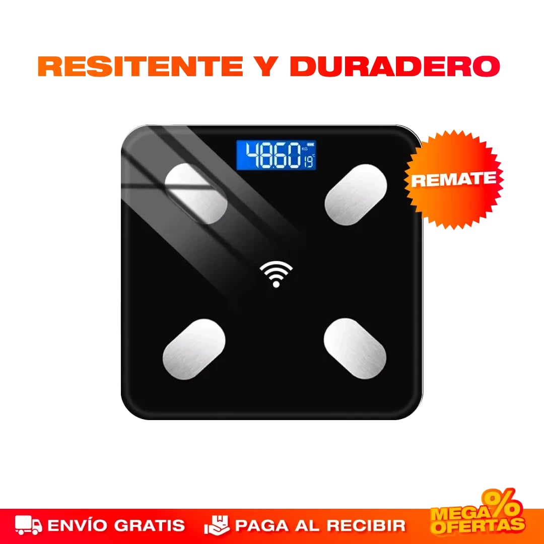 Báscula Inteligente Bluetooth – Controla tu Peso y Progreso Desde el Celular
