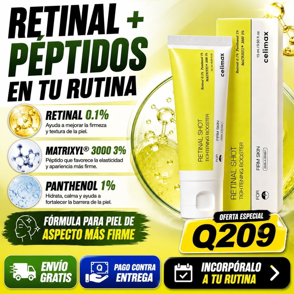 OFERTA IMPERDIBLE - Crema Retinal Shot Celimax + ENVIO GRATIS 🚚