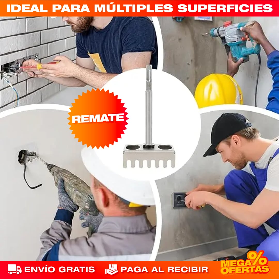Broca Hard Hole para Cortes Cuadrados – Huecos Cuadrados Perfectos Sin Lima · 2x1