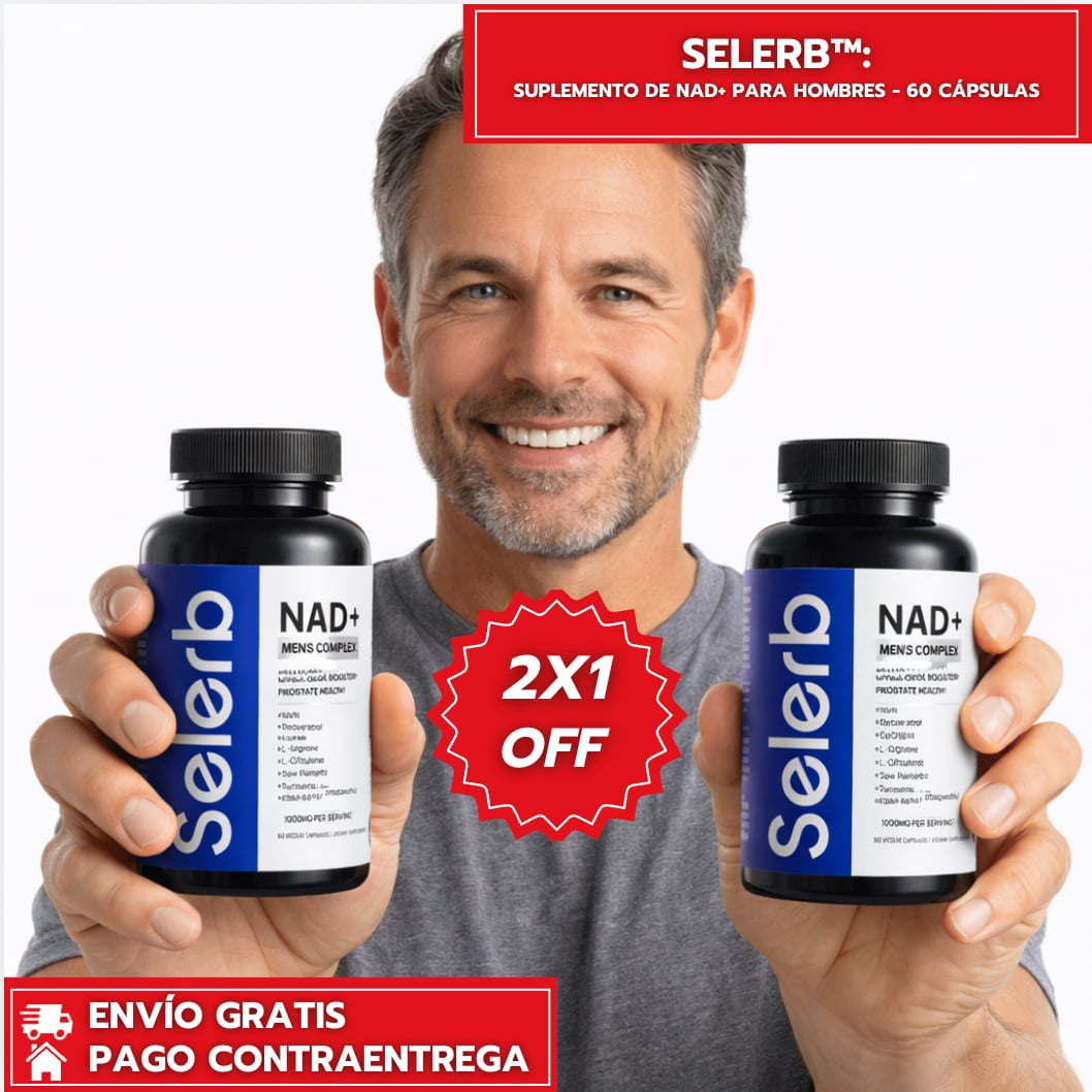 Oferta 2X1 Selerb™: Suplemento de NAD+ para Hombres - 60 Cápsulas