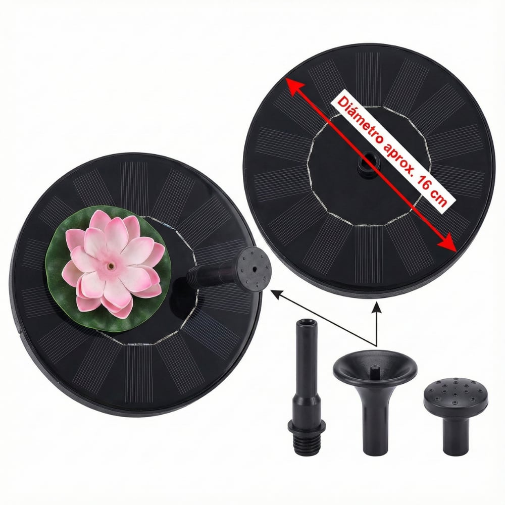 2x1 🌸 Fuente Solar Decorativa Flotante – Sin Electricidad