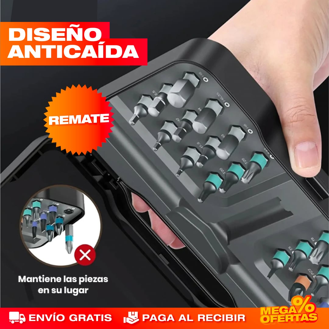 ULTIMAS UNIDADES - SET DESTORNILLADOR MAGNÉTICO 24 EN 1 + ENVÍO GRATIS