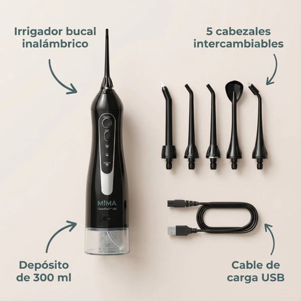 Irrigador Bucal CleanFlow 360™ - Sistema Completo De Limpieza Dental