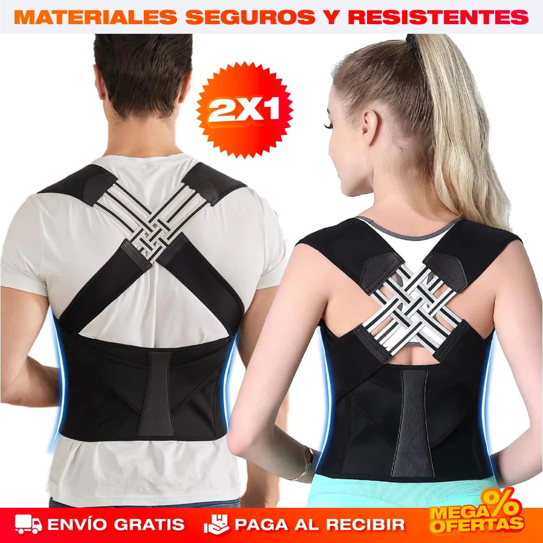 Promo 2x1 Corrector de Postura Ajustable 🏋️‍♀️
