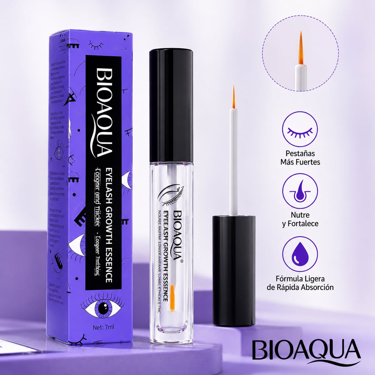 ✨ BIOAQUA Eyelash Growth Essence — Pestañas Más Bonitas, Cuidadas y Definidas