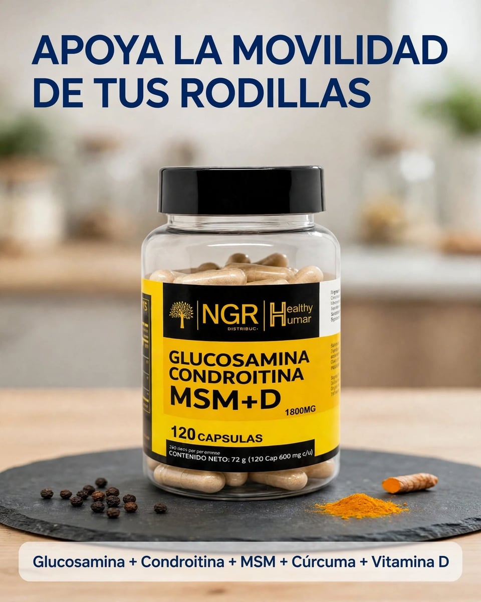 Fórmula que apoya la movilidad articular - Glucosamina Condroitina MSM + D 1800 mg