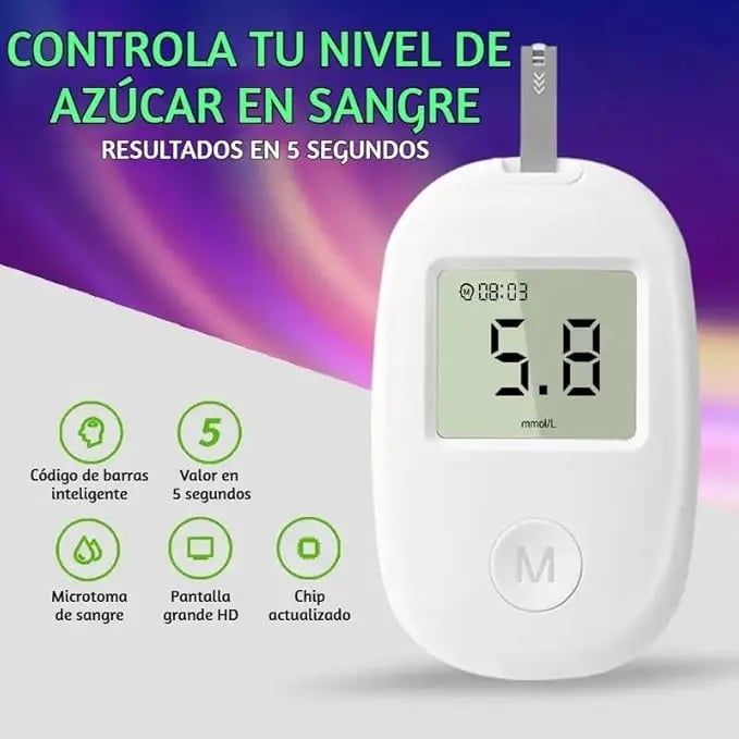 CONTROLA TU GLUCOSA EN CASA - Kit Glucómetro Digital Completo + ENVIO GRATIS