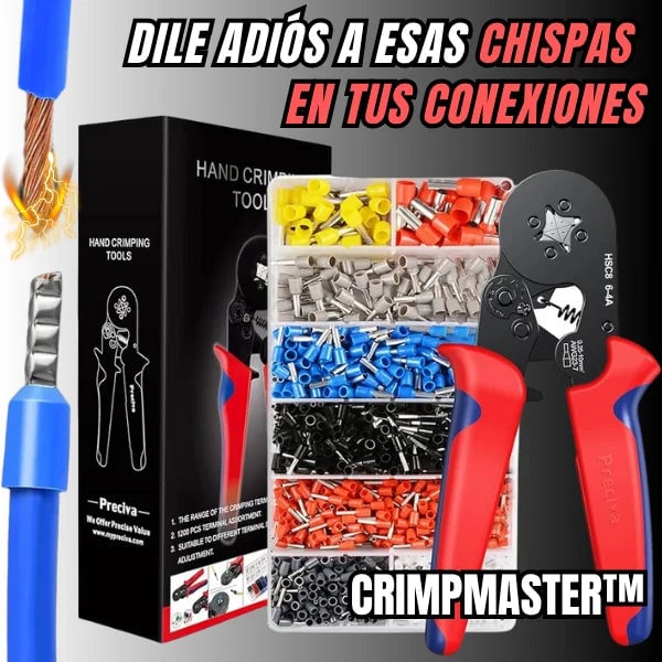 CRIMPMASTER™ Alicate de presión para crimpado preciso + 1200 piezas de regalo 🎁