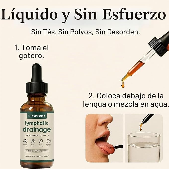 ¡DILE ADIÓS A LA HINCHAZÓN! - LLeva tu Drenaje Linfático Natural (60 ml)+ ENVÍO GRATIS